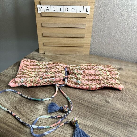 Maaji Women’s Extra Large Bandeau Tassel Patterned Swim Top - Picture 4 of 8